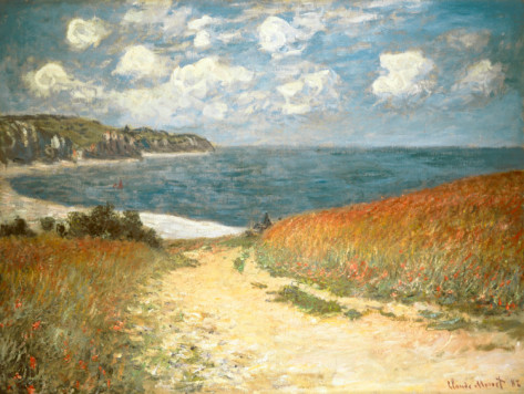 Path Through The Corn At Pourville, C.1882-Claude Monet Painting